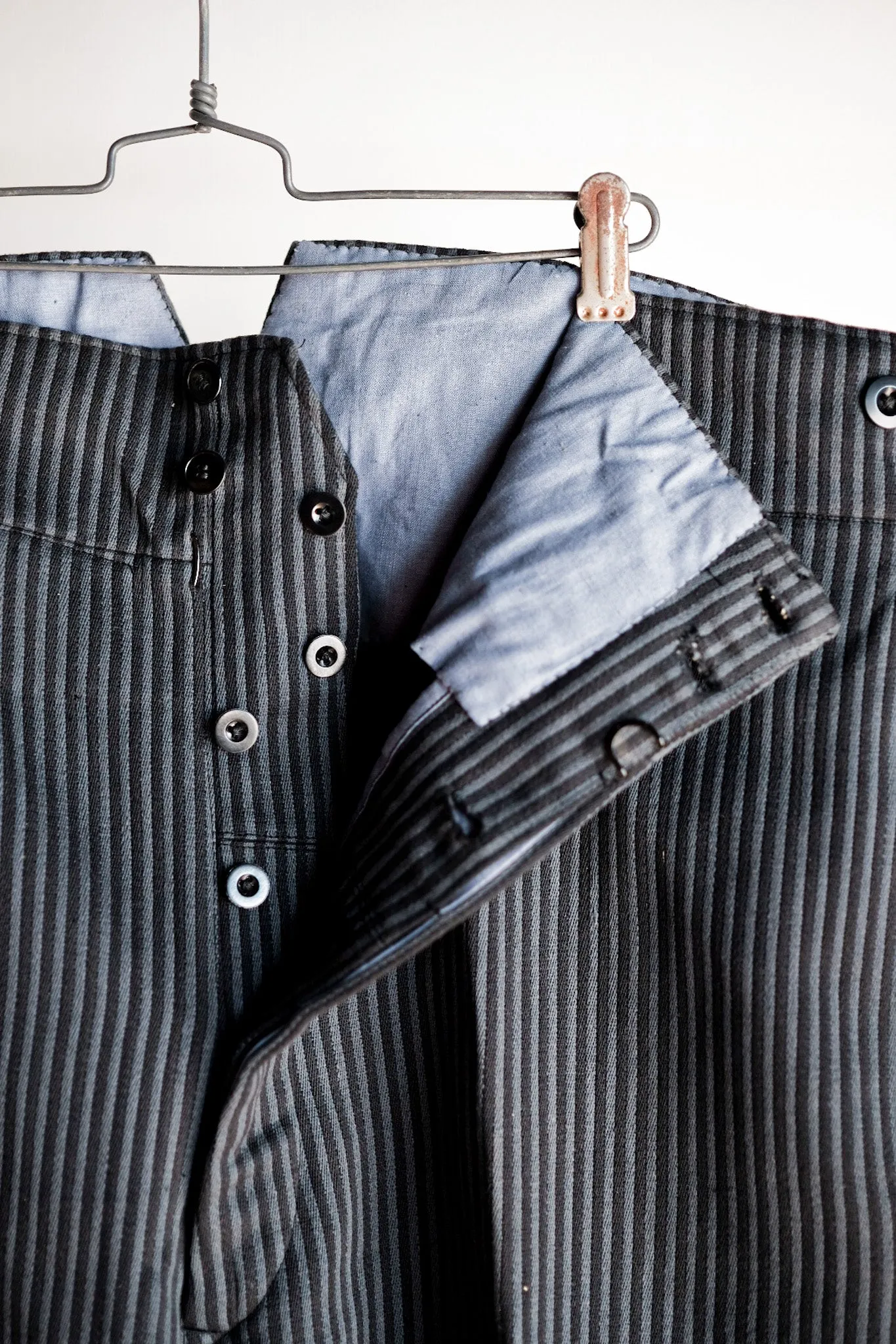 【~ 30'S】 Pantalon de travail à rayures en coton vintage français 