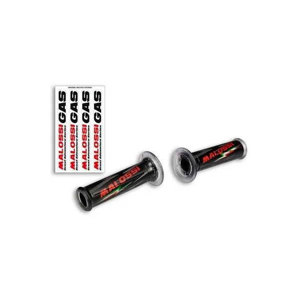 2 POIGNÉES NOIRES Malossi GAS (mod. sans fermeture à côté) 