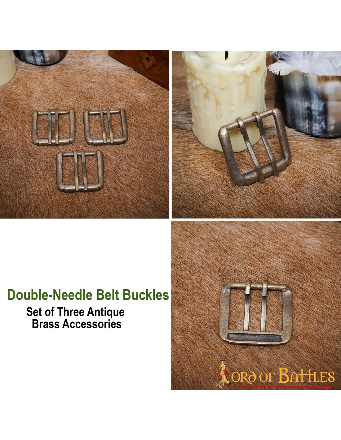 3 vintage double-needle belt loops set ⚔️ Sword Store