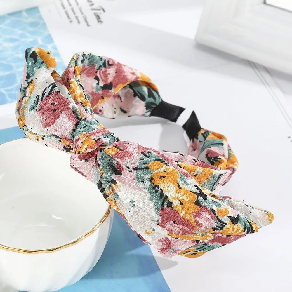 Autumn headband with large bow knot - Search Result