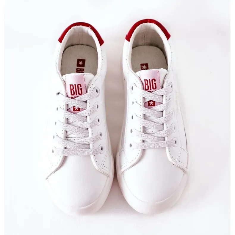 Big Star DD374134 Blanc White Leather Sneakers for Kids