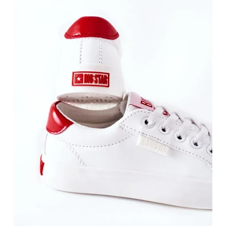 Big Star DD374134 Blanc White Leather Sneakers for Kids