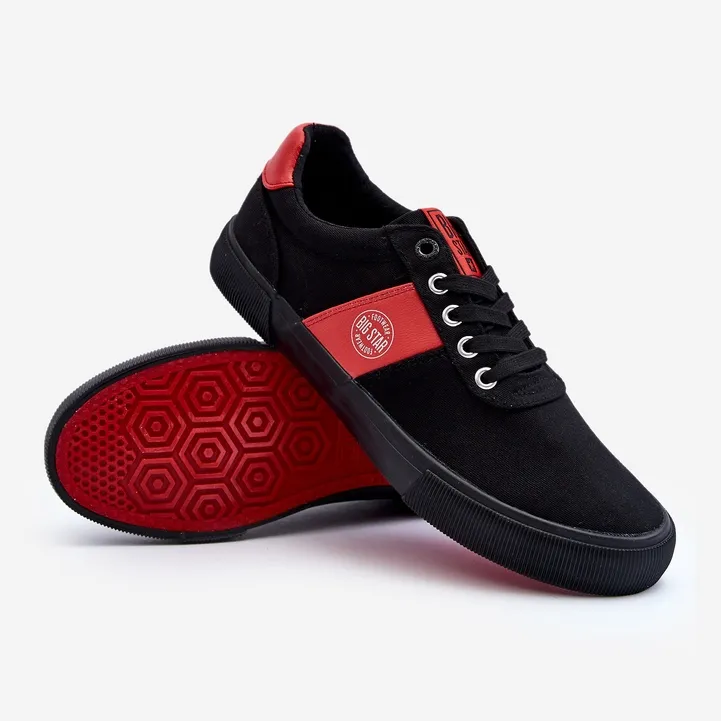 Baskets en tissu pour hommes Big Star JJ174255 Noir le noir