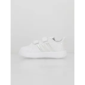 Baskets à scratch grand court 2.0 blanc enfant - Adidas | wimod