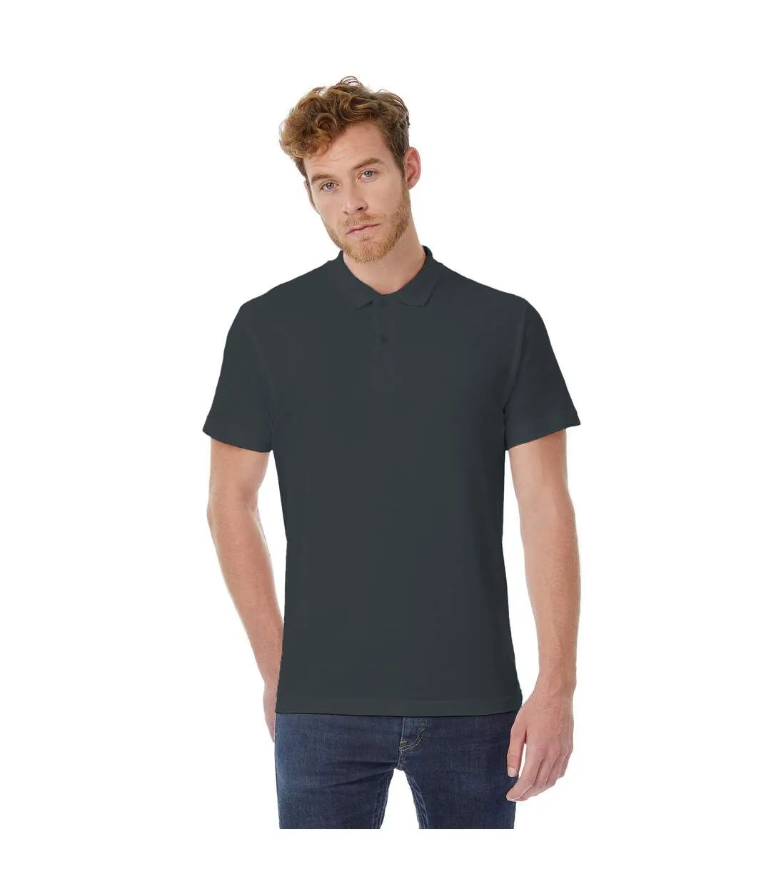 B&C Women's Short Sleeve Anthracite Polo