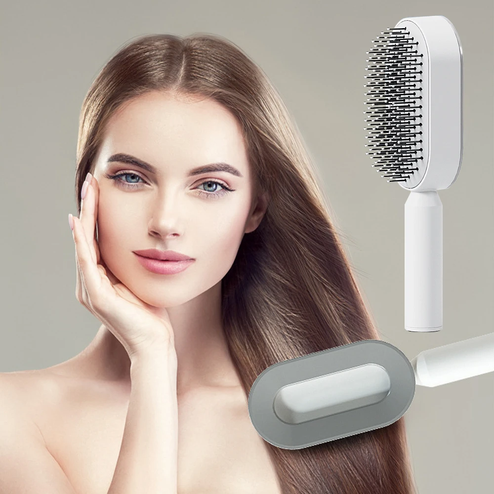 Brosse Autonettoyante avec Peigne de Massage 