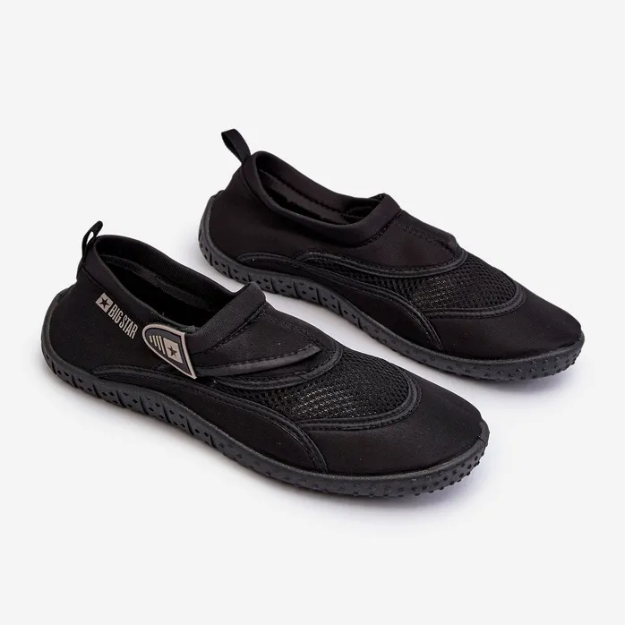 Big Star men's black water shoes NN174754