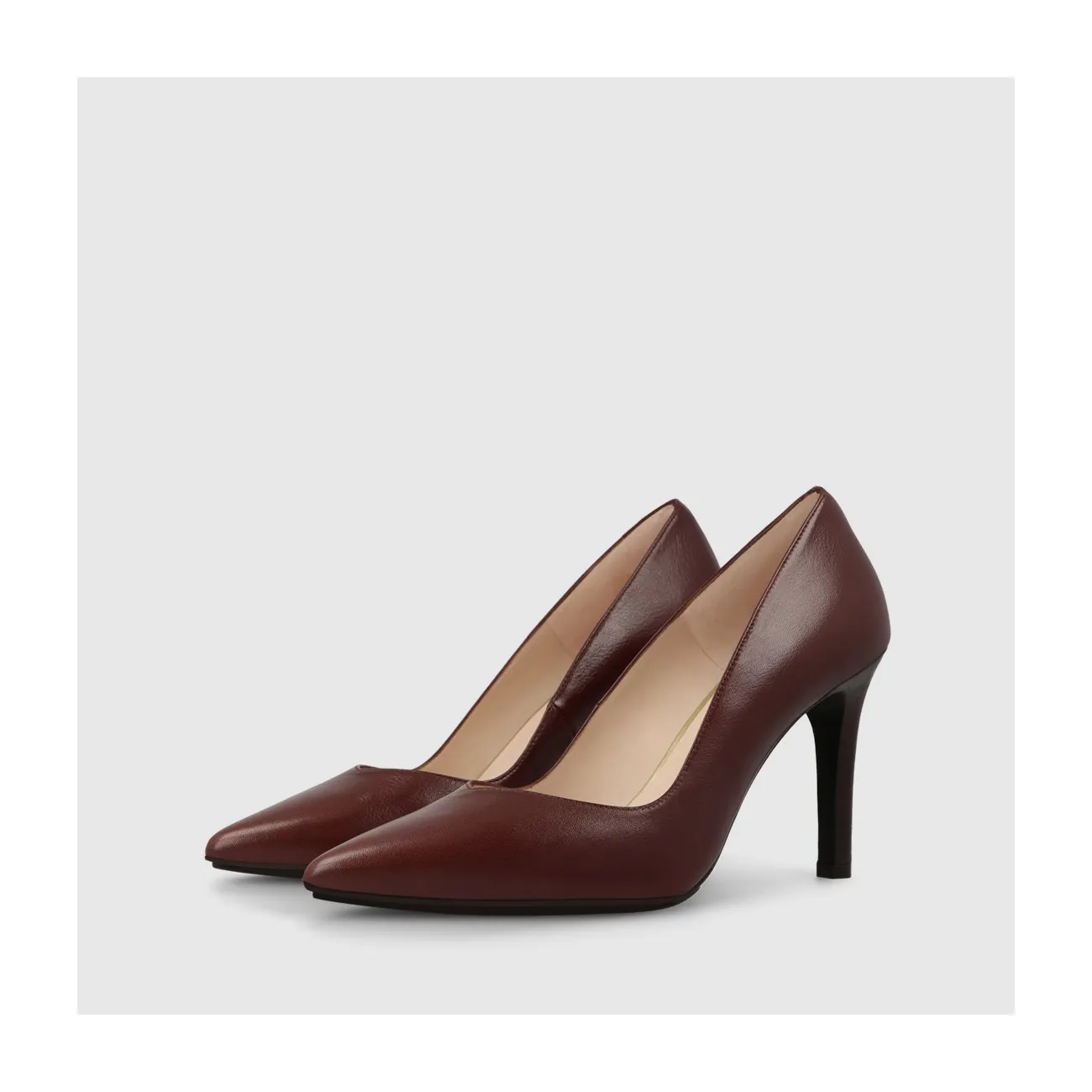 Brown leather women's pumps | LODI Women's shoes online.