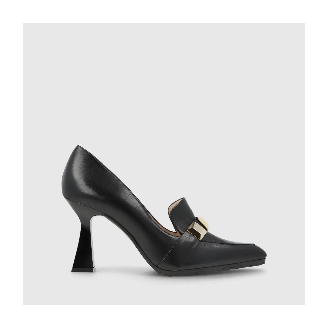 Black Leather Women's Heels | LODI Women's Shoes Online.