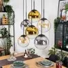 Gastor Suspension, Boule lumineuse, Suspension Ambre, Or, Clair, Fumé, 6 lumières