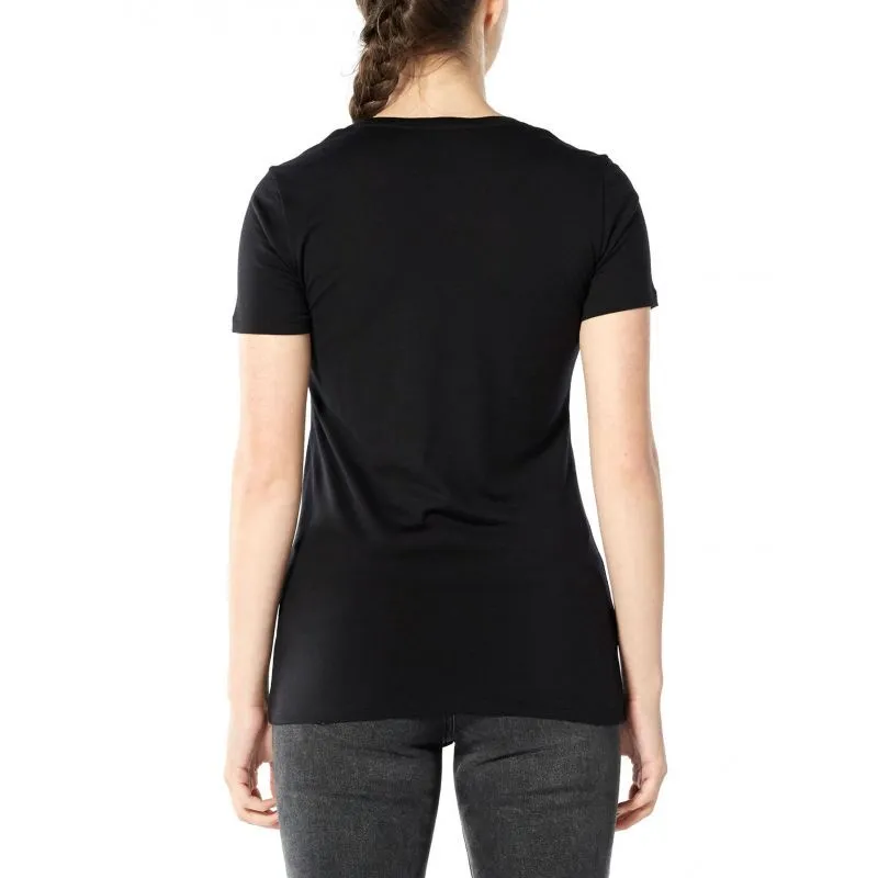 Icebreaker Tech Lite Short Sleeve Scoop Single Line Camp - T-shirt en laine mérinos femme I Hardloop | Hardloop