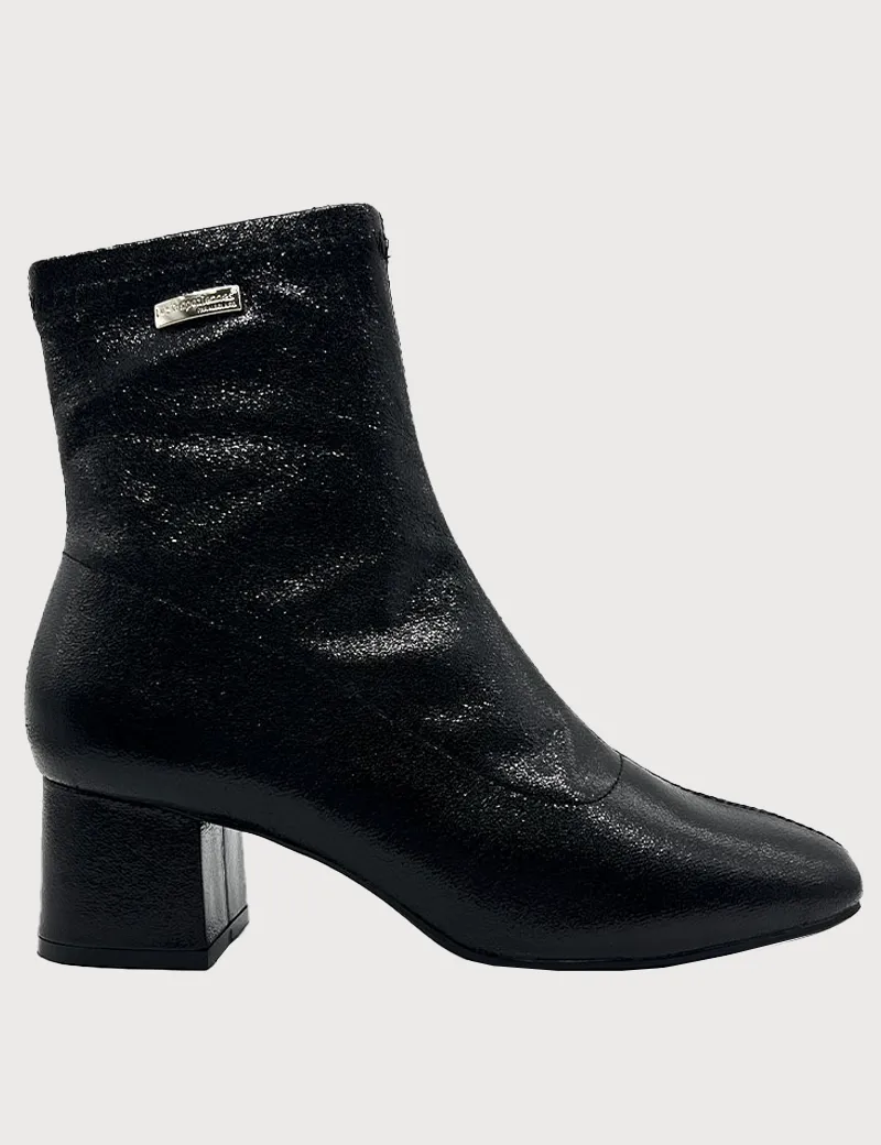 Les Tropéziennes Daniela Black Iridescent Heel Booties