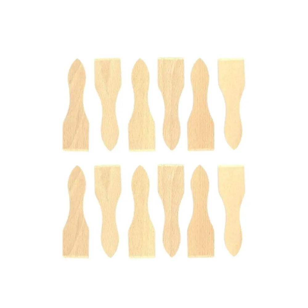 Lot de 12 spatules à raclette en bois fsc fackelmann