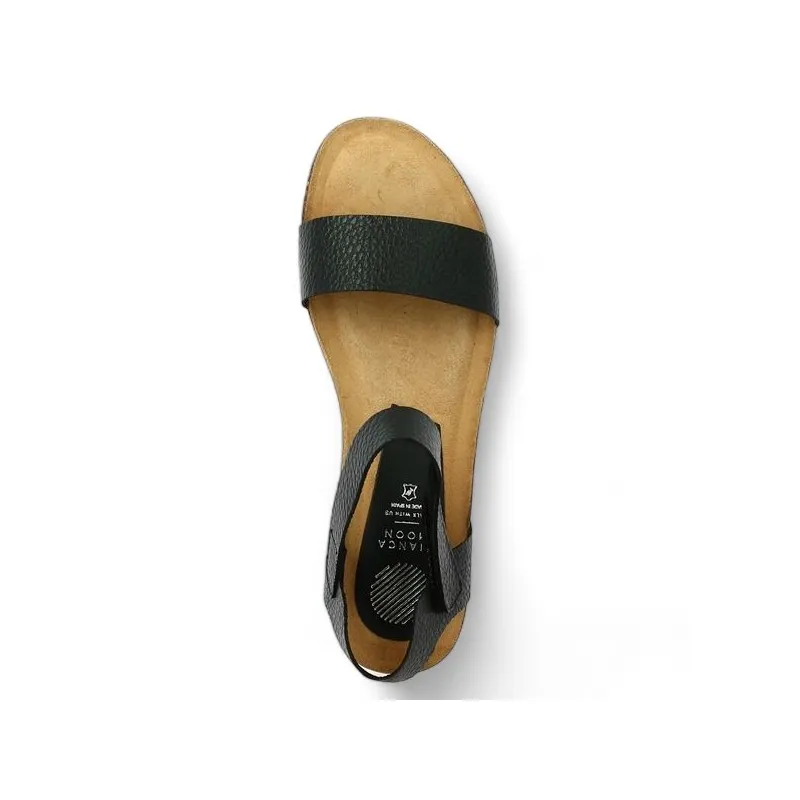 Nu-pieds cuir noir Xapatan Maelle