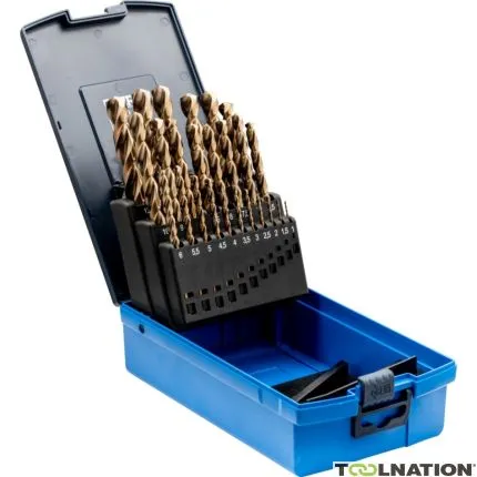 Pferd 25203704 Jeu de forets hélicoïdaux 25 pièces INOX HSSE N DIN 338