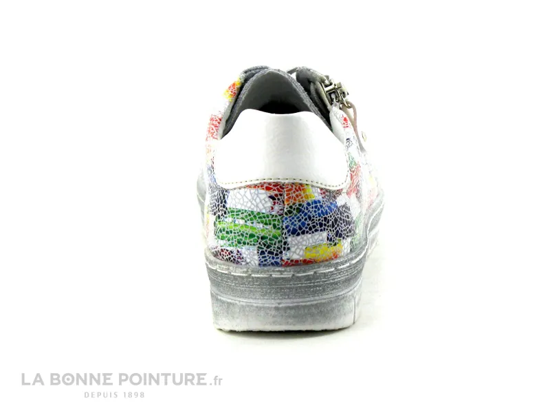 Remonte D5800-99 Basket Femme: Chaussures Blanches, Argentées, Multicolores - Bas Prix