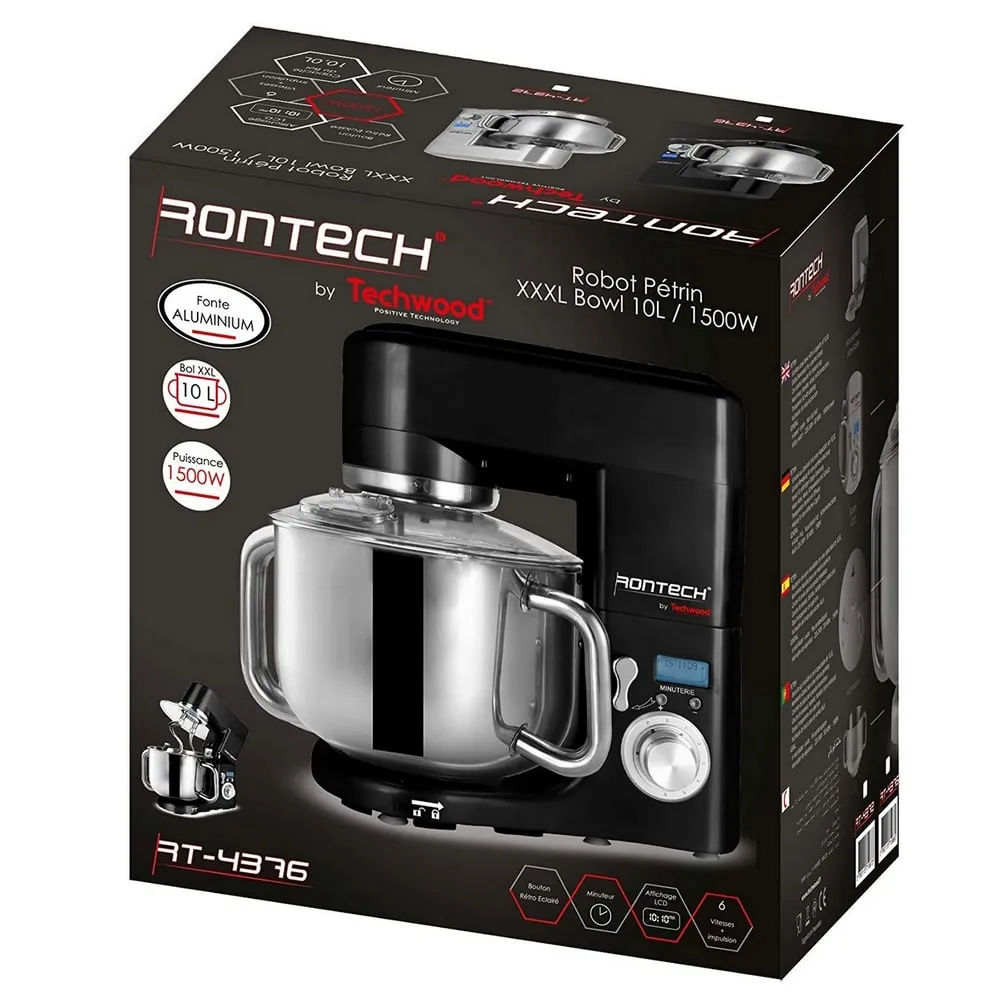 Robot Pétrin Avec Bol 10L 1500W Rontech RT