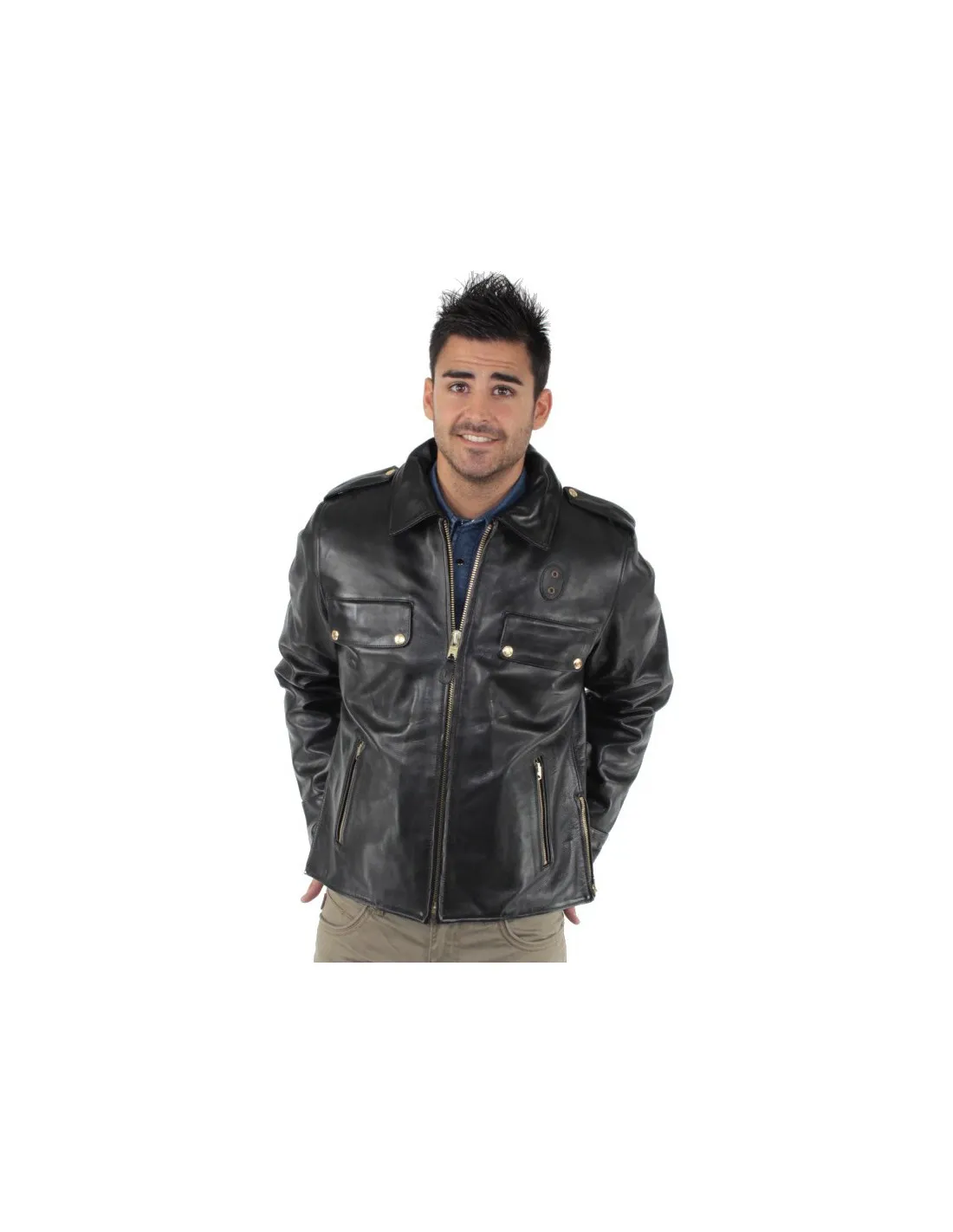 Schott leather bomber jacket ref_jaj36009-black