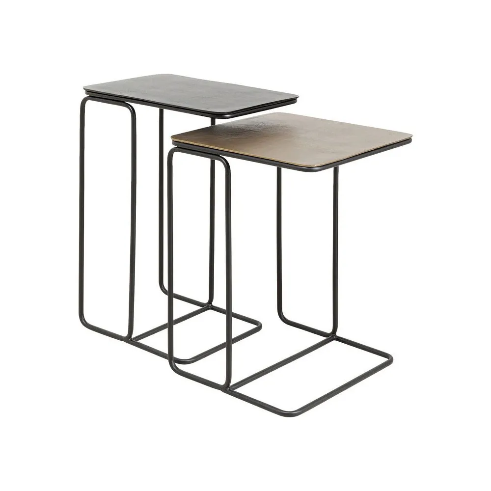 Set de 2 tables gigognes métal DIEGO