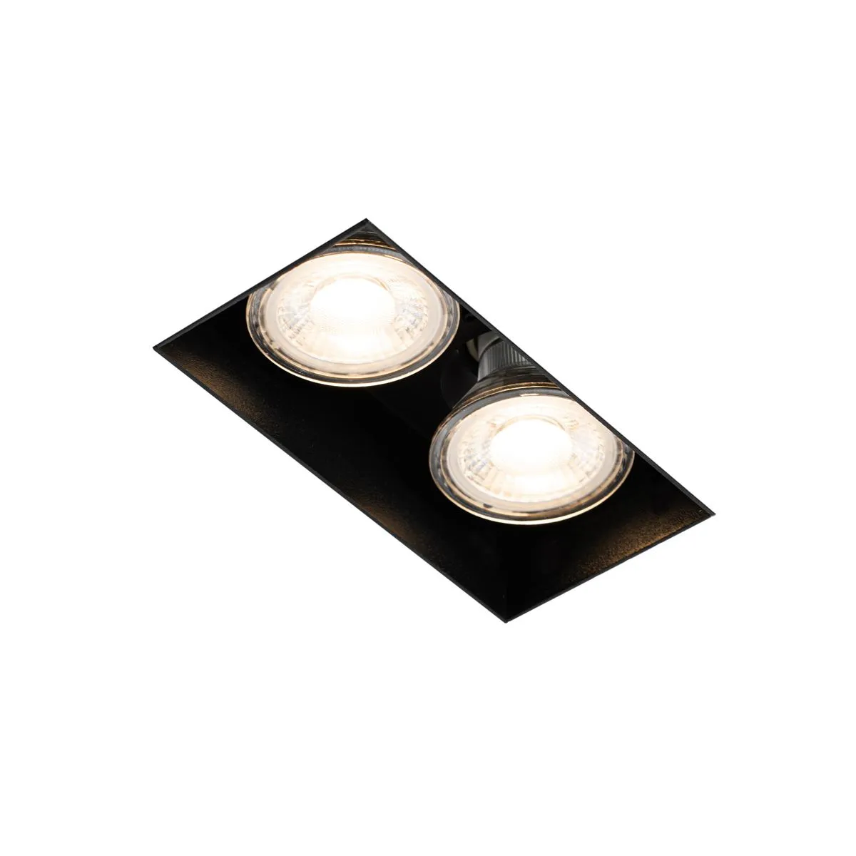 Spot encastrable moderne noir GU10 trimless 2 lumières - Oneon