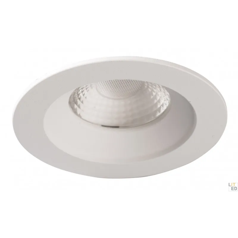 Spot LED fixe 10W 4000K 1050lm UGR19 IP44 IK07 blanc. - Cintrat - 44004-1