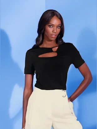 Stylish short sleeve crew neck T-shirt