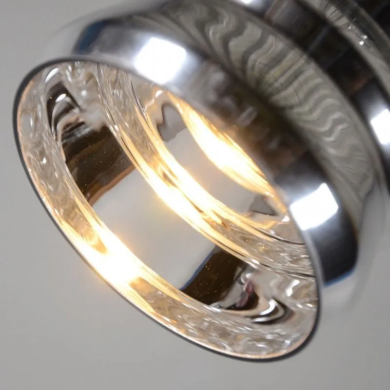 Suspension Treviso III chrome verre