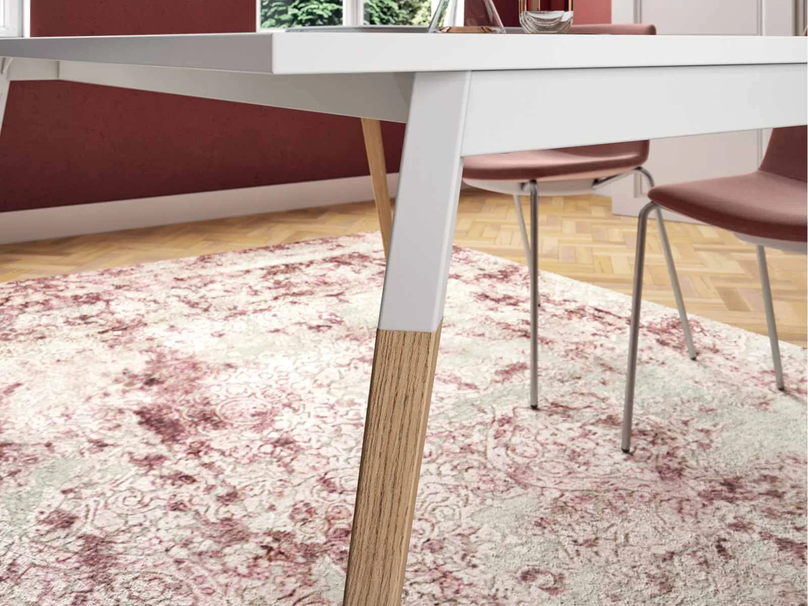 Table de travail Challenger pieds bois - Etner