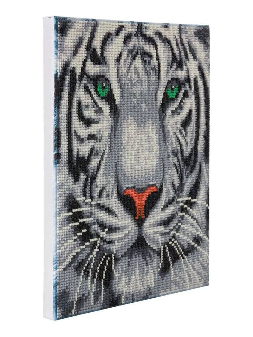 Diamond Painting - Snow Tiger 30 x 30 cm - N/A
