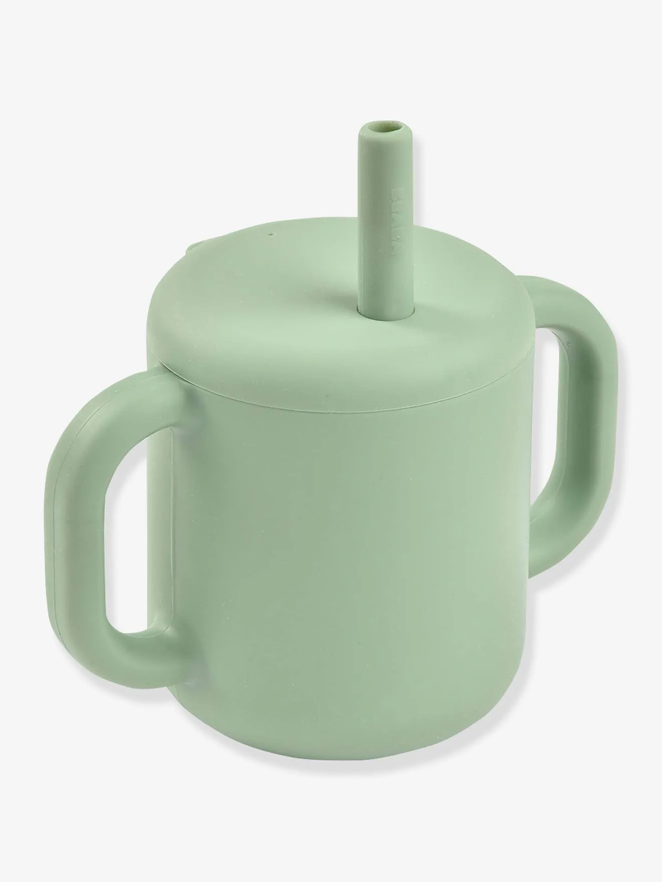 Tasse paille silicone BÉABA sage green - Béaba