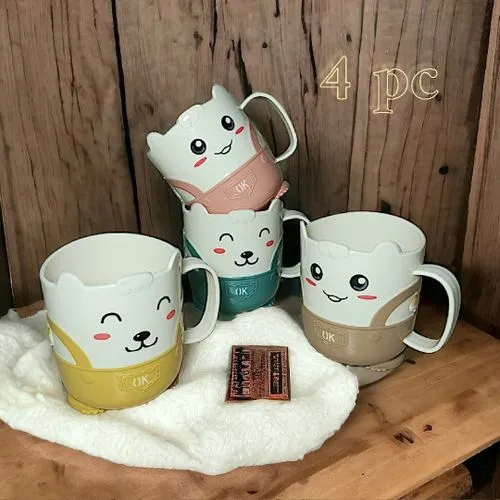 Tasse À Lait Enfant En Plastique, Tasses de Brosse à Dents pour Petits 