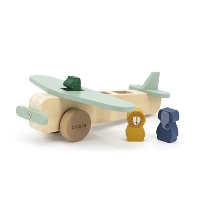 wooden animal airplane