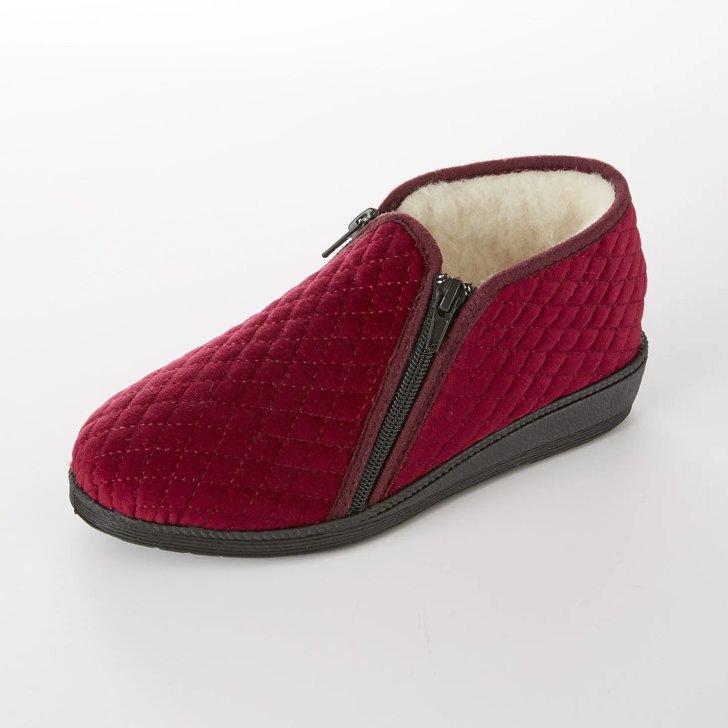 Wool lined zip boots
